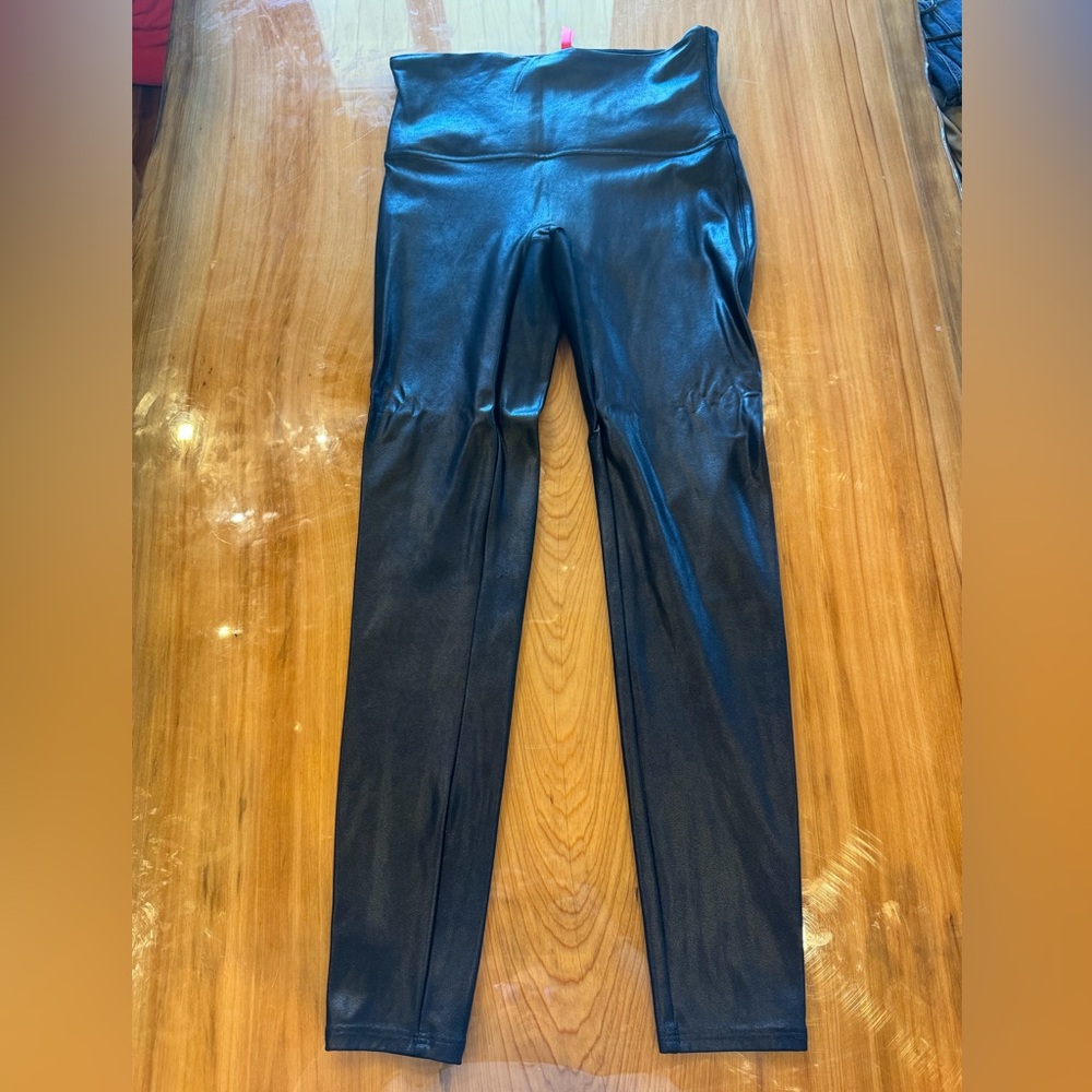 SPANX Shiny Black Leggings